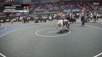 D 1 215 lbs 1st Place Match - Jackson Peak, St. Paul`s vs Danon Walker, Airline