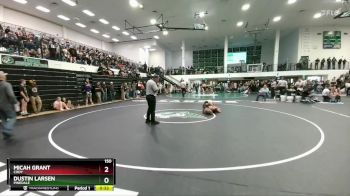 150 lbs Cons. Semi - Dustin Larsen, Pinedale vs Micah Grant, Cody