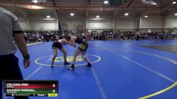 135 lbs Cons. Round 1 - Kaleigha Marshall, TRI-VALLEY vs Lyn Codo-Prim, Batavia