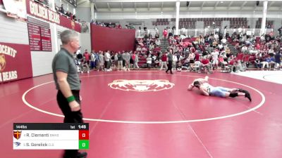 144 lbs Quarterfinal - Richie Clementi, Brother Martin vs Spear Gorelick, Charlotte Latin