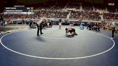 120-D3 1st Place Match - Sebastian Serrano, Sahuarita High School vs Brett Bates, Walden Grove High School