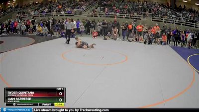 84 lbs Champ. Round 1 - Liam Barresse, Hood River vs Ryder Quintana, Umpqua Wrestling Club