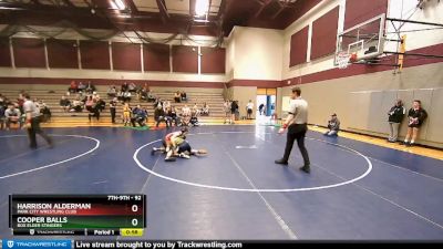 92 lbs Round 2 - Harrison Alderman, Park City Wrestling Club vs Cooper Balls, Box Elder Stingers