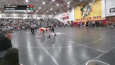 157 lbs Cons. Round 5 - Wyatt Kimble, Hudson vs Ben Takats, Perrysburg