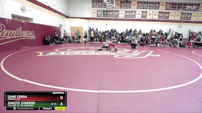 125 lbs Semifinal - Zane Cerda, Fresno City vs Dakota Sanders, College Of The Rewoods