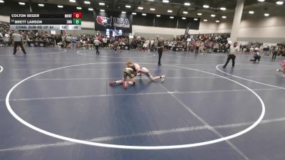 132 lbs Cons. Sub-rd Of 64 - Colton Seger, Montana vs Brett Larson, 308 Wrestling Academy
