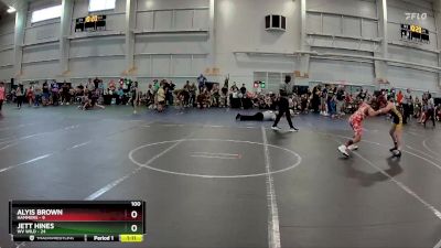 100 lbs Round 2 (8 Team) - Jett Hines, WV Wild vs Alyis Brown, Hammers