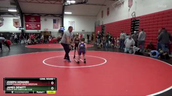 Cons. Round 1 - James DeWitt, Keokuk Kids Wrestling Club vs Joseph Howard, Mount Pleasant Youth Wrestling