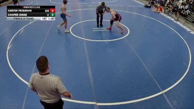 165 lbs Finals (8 Team) - Carter Peterson, Grand Island vs Cooper Junge, Lincoln East