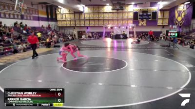 120 lbs Cons. Semi - Parker Garcia, Team Prestige Wrestling vs Christian Worley, Arizona Cross Trained Wrestlin