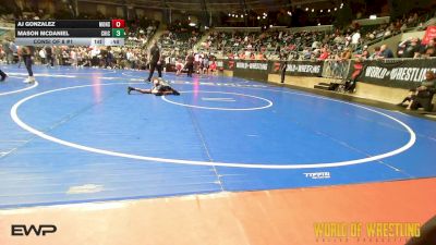 80 lbs Consi Of 8 #1 - AJ Gonzalez, Monster Garage vs Mason McDaniel, Chickasha Wrestling
