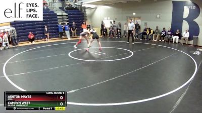 105 lbs. Cons. Round 6 - Camryn West, Olathe Northwest vs Ashton Mayes, Nixa