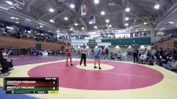 144 lbs Cons. Round 6 - Jonathan Moedano, Mission Hills vs Brentley Macamay, Walnut