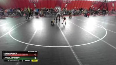 43 lbs Round 2 - Aspen Zamitalo, B.A.M. Training Center vs Urban Runde, Belmont-Platteville Youth Wrestling Club