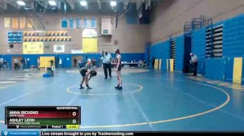 120 lbs Quarterfinal - Anna Dicugno, White River vs Ashley Leon, Evergreen (Vancouver)