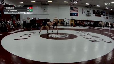 184 lbs Cons. Round 3 - Sage Adie, Pacific (or) vs Clay DeBaillie, Augustana (il)