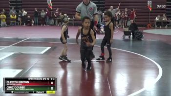 B-2 lbs 1st Place Match - Cruz Doubek, Waverly Area Wrestling Club vs Clayton Brown, Hammerin Hawks