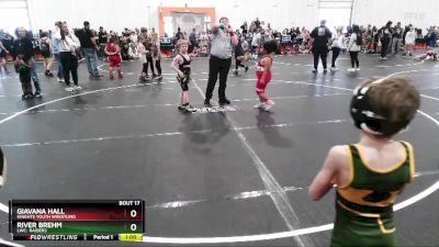 Round 1 - River Brehm, LWC: Raiders vs Giavana Hall, Knights Youth Wrestling