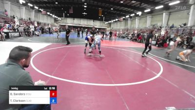 144 kg Quarterfinal - Bryce Sanders, Stout Wr Ac vs Trey Clarkson, Clarkson Club