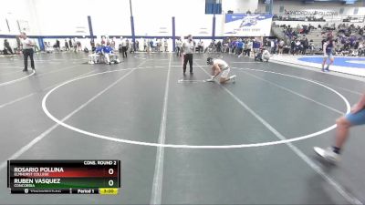 174 lbs Cons. Round 2 - Rosario Pollina, Elmhurst College vs Ruben Vasquez, Concordia