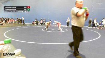 132 lbs Cons. Round 1 - Carson Akers, Dodge City vs Alan Mendoza, Olathe North