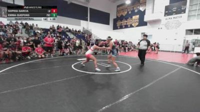 140 lbs Quarterfinal - Emma Quepons, Pounders Wrestling Club vs Sophia Garcia, Lancers WC
