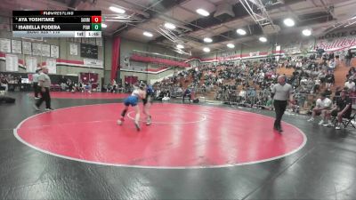 110 lbs Semifinal - Isabella Fodera, Poway vs Aya Yoshitake, San Marino