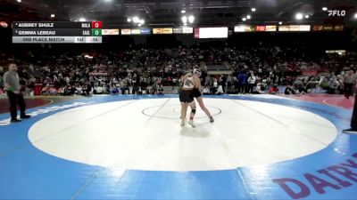 140 lbs 3rd Place Match - Aubrey Shulz, Malad vs Gemma Lebeau, Eagle