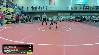 157 lbs Cons. Round 1 - Joaquin Sanchez, Forest Grove vs Nick Peterson, Sherwood