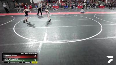 85 lbs Cons. Round 2 - Gabriel Bass, Askren Wrestling Academy vs Levi Schwartz, Campbellsport Youth Wrestling