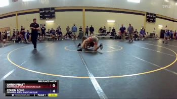 138 lbs 3rd Place Match - Amrin Pratt, Bloomington South Wrestling Club vs Cohen Long, Columbus North Wrestling Club