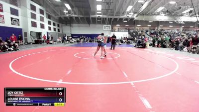 160 lbs Champ. Round 1 - Joy Ortiz, York University vs Louise Eskina, Westminster University