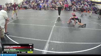 58 lbs Round 2 - Sophia Seguin, Summerville Takedown Club vs Cayden Harrington, Cane Bay Cobras