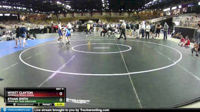 102 lbs Cons. Round 3 - Wyatt Clayton, Jefferson Middle School vs Ethan Smith, Tampa Bay Tiger Wrestling