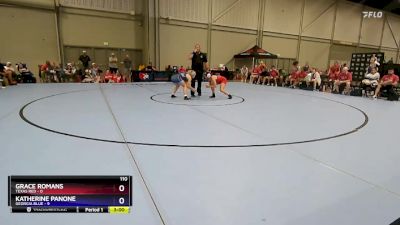 110 lbs Placement Matches (8 Team) - Grace Romans, Texas Red vs Katherine Panone, Georgia Blue