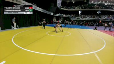 6A 126 lbs Cons. Round 1 - Elliotte Strange, Cy-Fair vs Samara Burroughs, Conroe