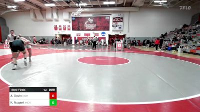 285 lbs Semifinal - Ashton Davis, UNATT - Cornell vs Keegan Nugent, Michigan