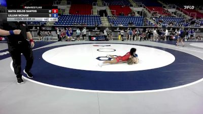 95 lbs Cons. Rd Of 16 - Naiya Delos Santos, KY vs Lillian McHam, TX