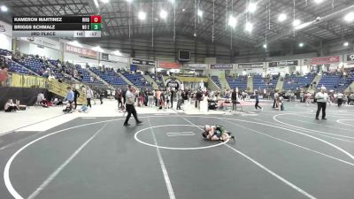 40 lbs 3rd Place - Kameron Martinez, Ridge WC vs Briggs Schmalz, No Escape Wrestling