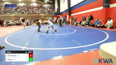 100 lbs Consi Of 8 #2 - Jet Sheninger, Collinsville Cardinal Youth Wrestling vs Cooper Keys, Tahlequah Wrestling Club