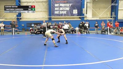133 lbs Quarterfinal - Matthew Carrozza, Trinity (ct) vs Carver Moyer, Norwich
