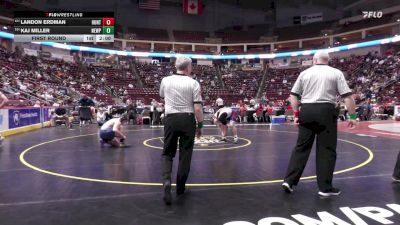 215 lbs First Round - Landon Erdman, Huntingdon Area vs Kaj Miller, Newport