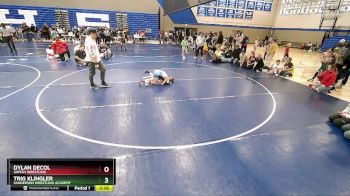 69 lbs Quarterfinal - Dylan DeCol, Uintah Wrestling vs Trig Klingler, Sanderson Wrestling Academy