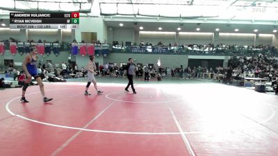 132 lbs 5th Place - Andrew Kuljancic, Ellis Tech vs Ryan Mcveigh, New Fairfield