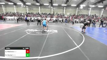 144 lbs 3rd Place - Santiago Medrano, Wlv Jr Wrestling vs Nathaniel Roybal, NM Bad Boyz