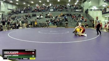 175 lbs Quarterfinals (8 Team) - Drew Schapker, Evansville Mater Dei vs Griffan Larson, Avon