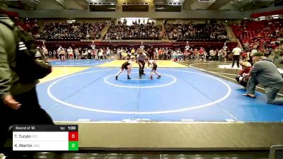 60 lbs Round Of 16 - Tanner Turpin, Owasso Takedown Club vs Kohen Martin, Claremore Wrestling Club