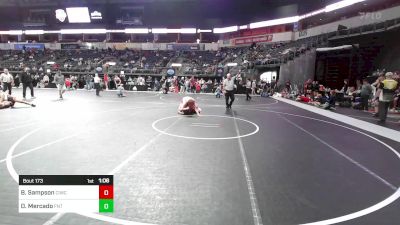 192 lbs Semifinal - Brody Sampson, CIWC Team Intensity vs David Mercado ...