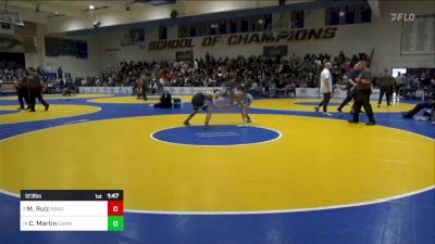 123 lbs Round Of 16 - Mikey Ruiz, Randall (TX) vs Caine Martin, Camarillo