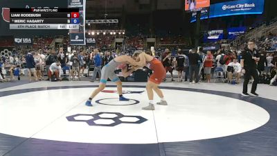 215 lbs 5th Place Match - Liam Rodebush, Idaho vs Meric Hagarty, Iowa